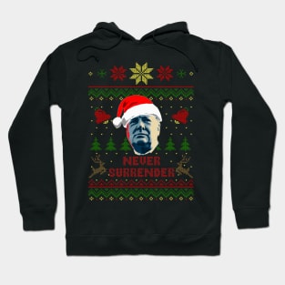 Winston Churchill Never Surrender Christmas Hoodie